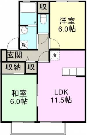 シャンポール　Ⅱ 202の間取り画像