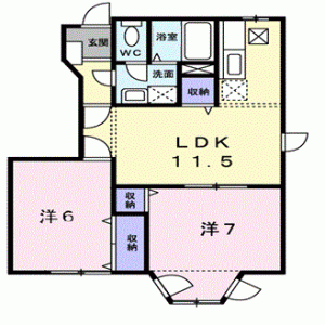 ハイム万々 101の間取り画像