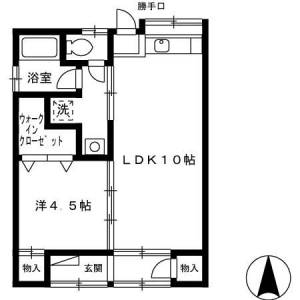 第一細木ハイツ　１棟　第三 3の間取り画像