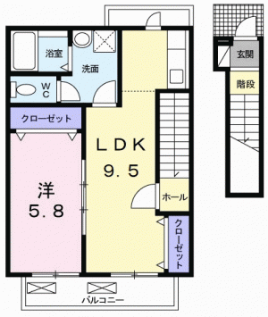 フォーレ宝町 202の間取り画像