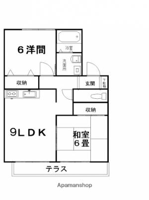 ハイカムール高須Ｂ棟 201の間取り画像