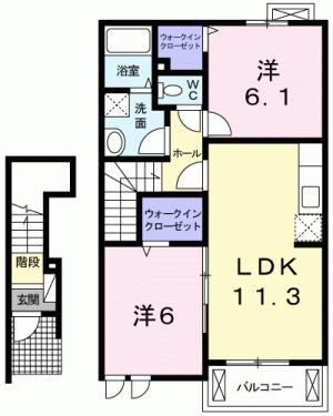 アンジュ 202の間取り画像