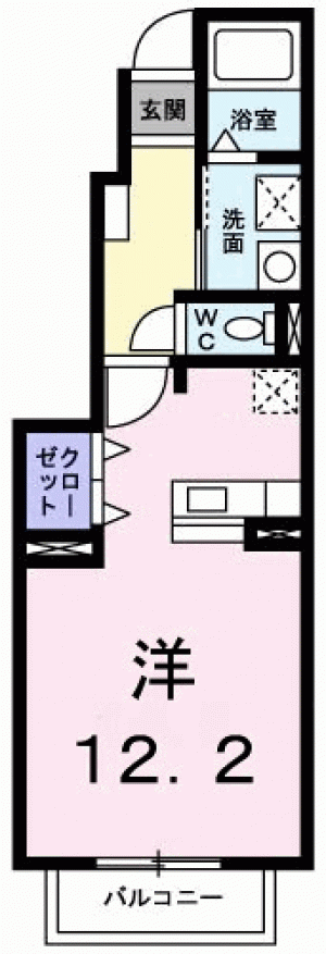 優美　Ｂ 101の間取り画像