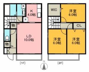 リビングタウン万々　Ａ棟 101の間取り画像