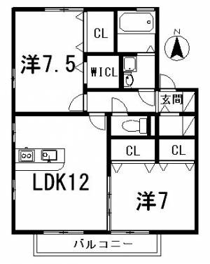 プランドール 202の間取り画像