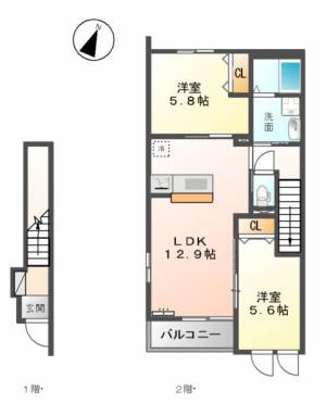 クレシアＢ 201の間取り画像