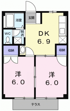 カーサ　石立 101の間取り画像