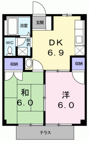 カーサ　石立 101の間取り画像