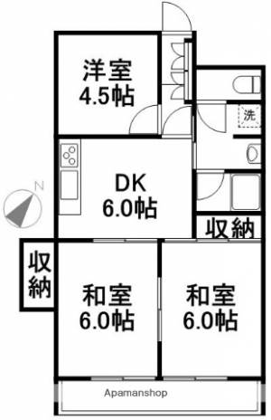 山本ハイツ（一宮西町） 303の間取り画像