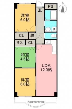 プロムナード万々 202の間取り画像