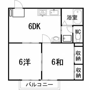 ハイツグラン・ブルー 201の間取り画像