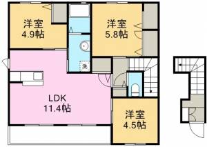 シャーメゾンみどり野　Ｃ棟 201の間取り画像