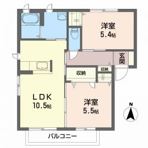 シャーメゾン・スリーズ　Ａ棟 101の間取り画像