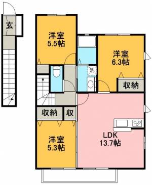 シャーメゾン・カルミア　Ｂ棟 201の間取り画像