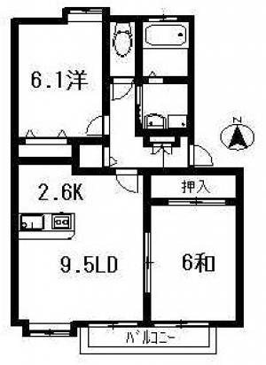 フォブール深田 104の間取り画像