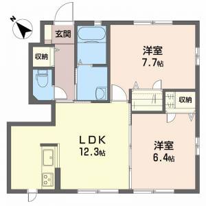 サンビレッジ岡村Ⅱ 102の間取り画像