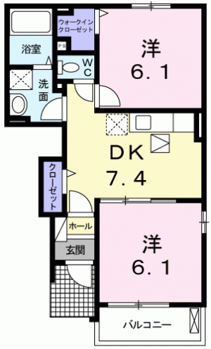 リバーサイドメゾン　Ｋ 103の間取り画像