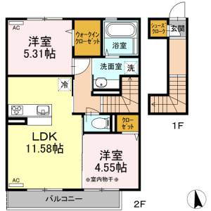 ネオポタミ 202の間取り画像