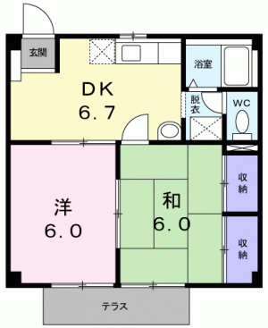 ニューシティ東赤坂 104の間取り画像