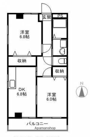 セレス薊野 307の間取り画像