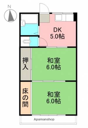 緑ヶ丘ハイツ 3の間取り画像