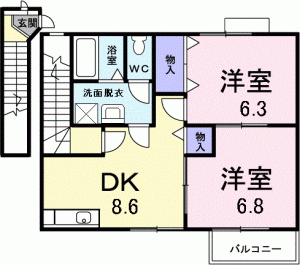 ハイムレーベン　Ｃ 203の間取り画像