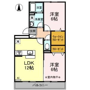 ビレッジ北久保　Ｂ棟 Ｂ２０３の間取り画像