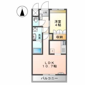 グランディール・城山Ⅱ 105の間取り画像