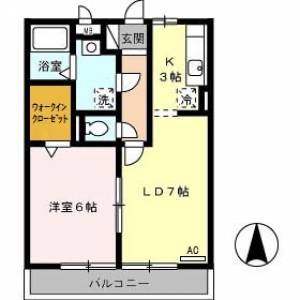 ビレッジ北久保　Ｃ棟 Ｃ３０３の間取り画像