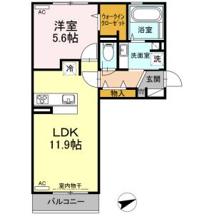 ペリゴール・ブラン 303の間取り画像