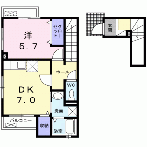 サティ宝町 202の間取り画像