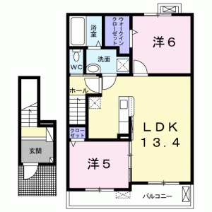 ペルル東浜Ⅱ 202の間取り画像