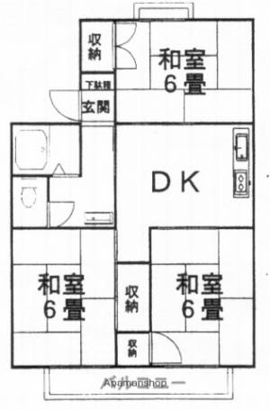 セジュール小松 Ⅱ　１０１の間取り画像