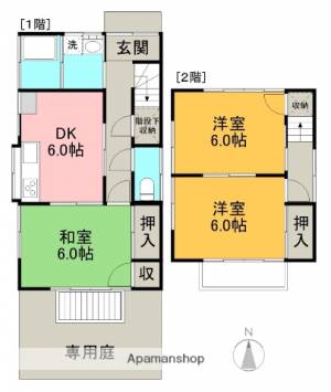 一宮東町矢野貸家 1の間取り画像