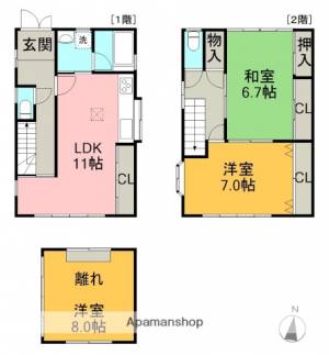 緑ヶ丘３丁目貸家 1の間取り画像