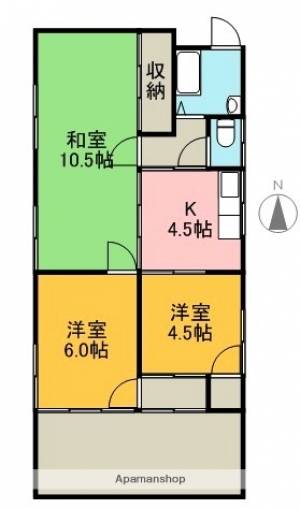 フクイ貸家 1の間取り画像