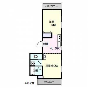 ベルハウス九反田 302の間取り画像