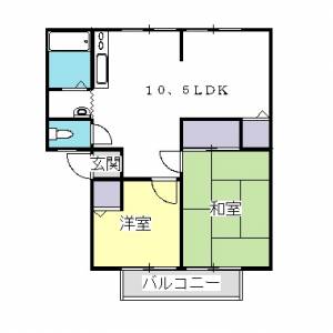 サンビレッジ介良 C２０１の間取り画像