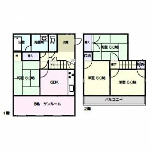 大津・森本戸建て貸家 の間取り画像