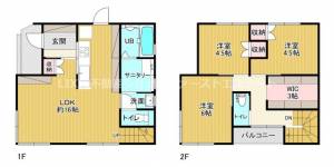 朝倉甲　新築戸建住宅 の間取り画像