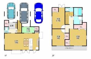 鴨部三丁目D号地プラン　新築戸建住宅 の間取り画像