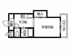 コーポ舟入川 402の間取り画像