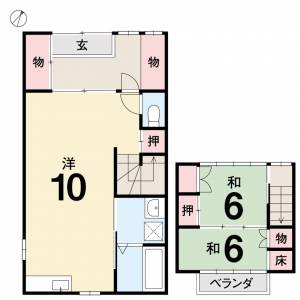 高知市薊野南町 一戸建 の間取り画像