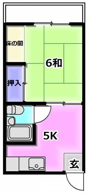 川島ビル 304号の間取り画像