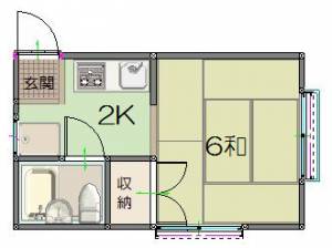 コーポオカダ の間取り画像