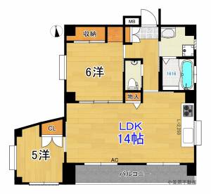 〈エスポワール大川筋〉 601の間取り画像