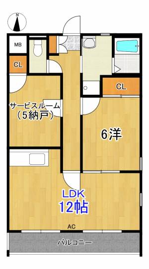 ロイヤル智晴（ﾁﾊﾙ） 301の間取り画像