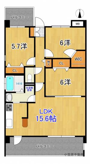 〈シーズ プロスパー〉 401の間取り画像