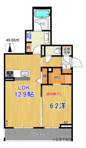 「べレオガーデンズ弥右衛門」 1階の間取り画像