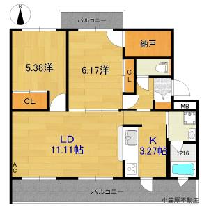 テラスワン 1階の間取り画像